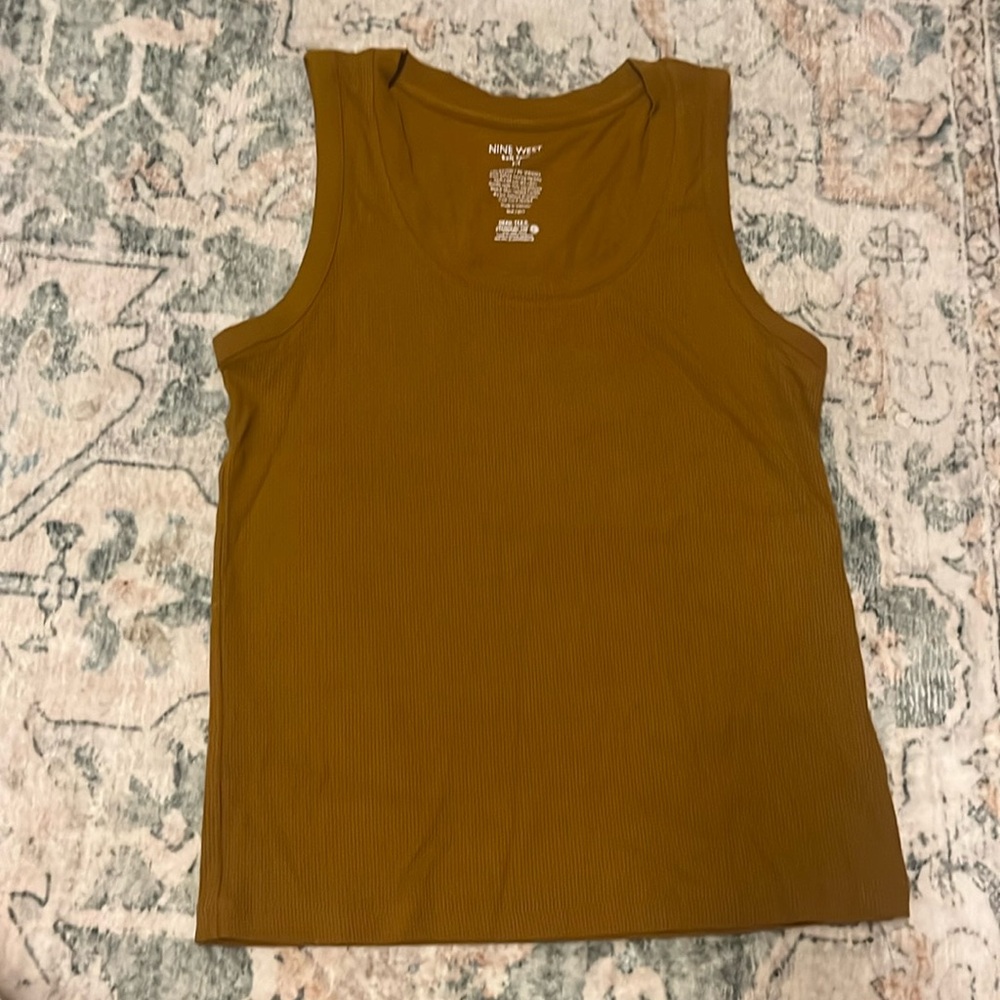 Nine West mustard yellow tank top